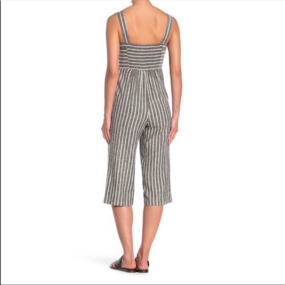 Abound Striped Tie Front Linen Blend Jumpsuit - Picture 2 of 14